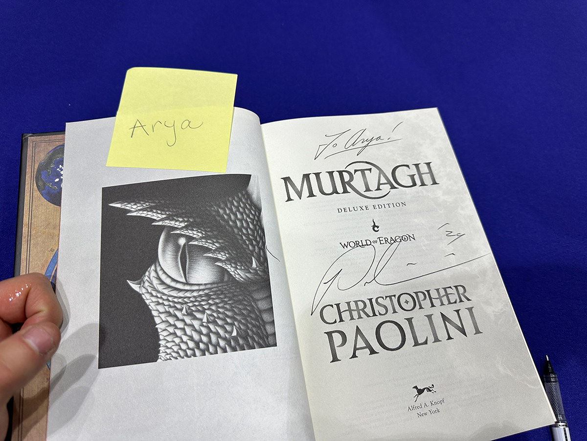 October 21, Tustin CA
Christopher Paolini Murtagh Tour